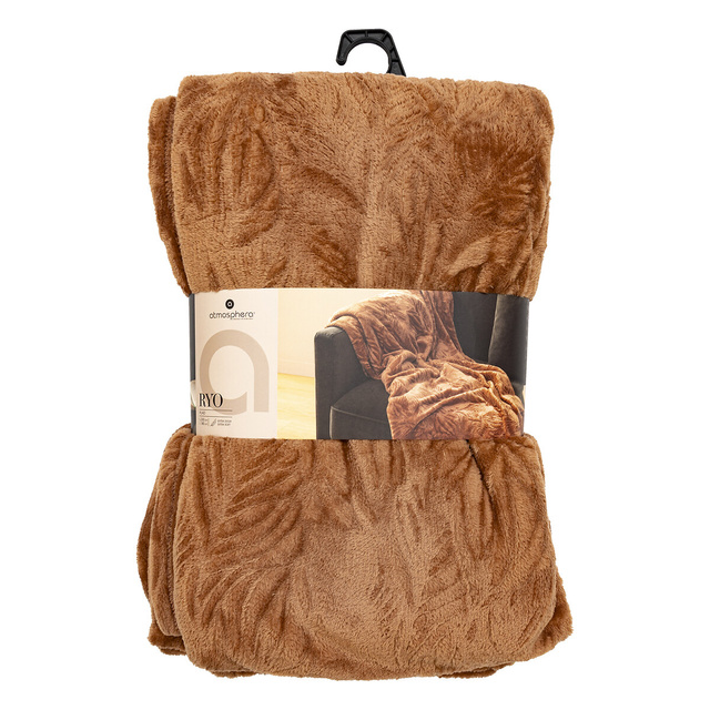 Pătură flanelată periată Ryo terracotta 180 x 230 cm