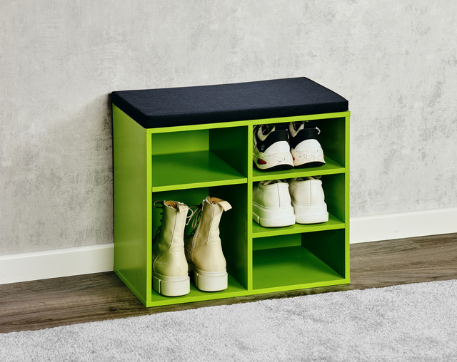 Dulap pentru 5 perechi de pantofi, cu sezut, 51,5 x 48 cm