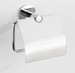 Suport pentru rola de toaletă cu capac ISERA, instalare fără găurire UV-Loc, WENKO