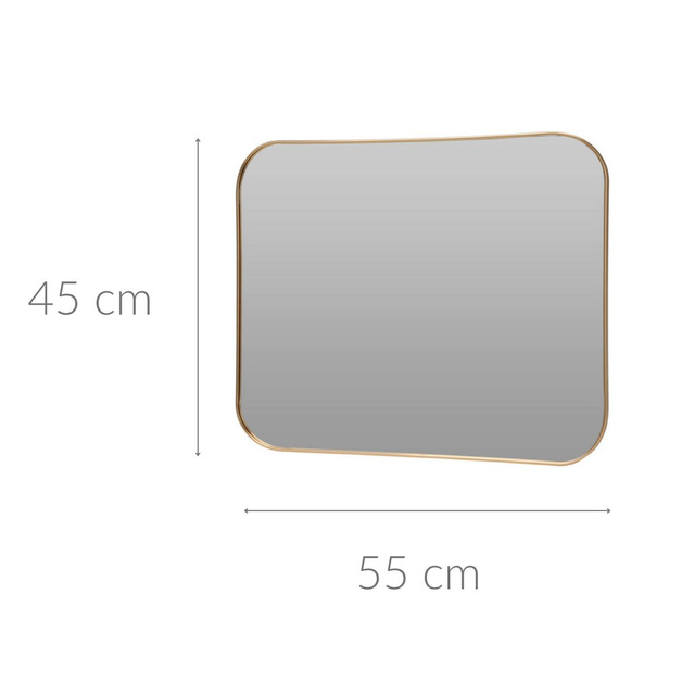 Oglinda dreptunghiulara in rama aurie, 55 x 45 cm