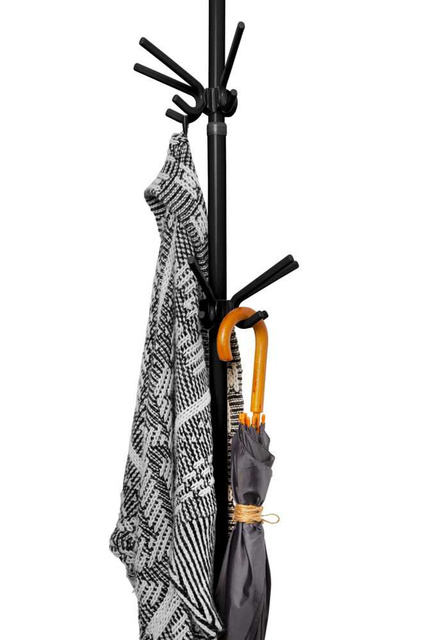 Cuier triplu pentru haine, HERKULES, negru, 2 bucati, WENKO