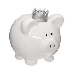 Pușculiță cu coroană, alb