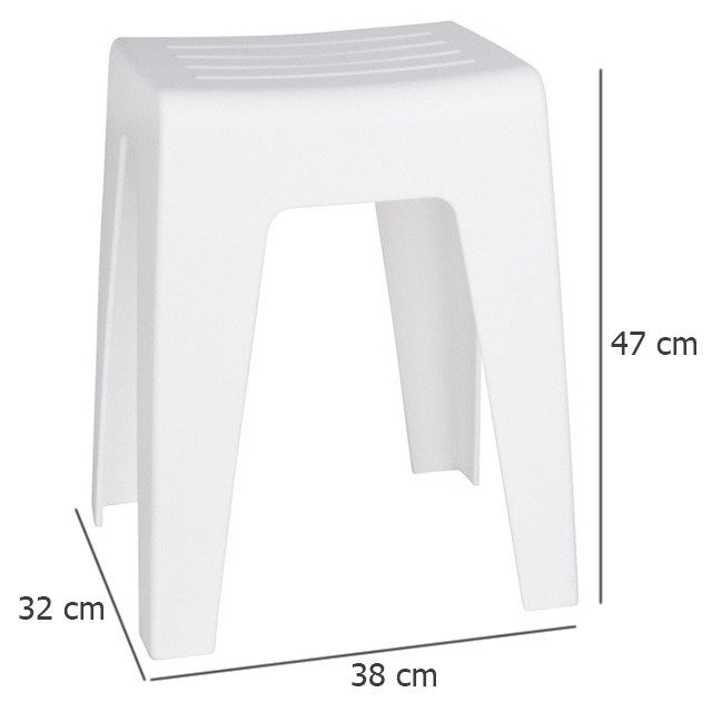 Un scaun de toaletă cu un scaun conturat, un scaun de baie din plastic - WENKO