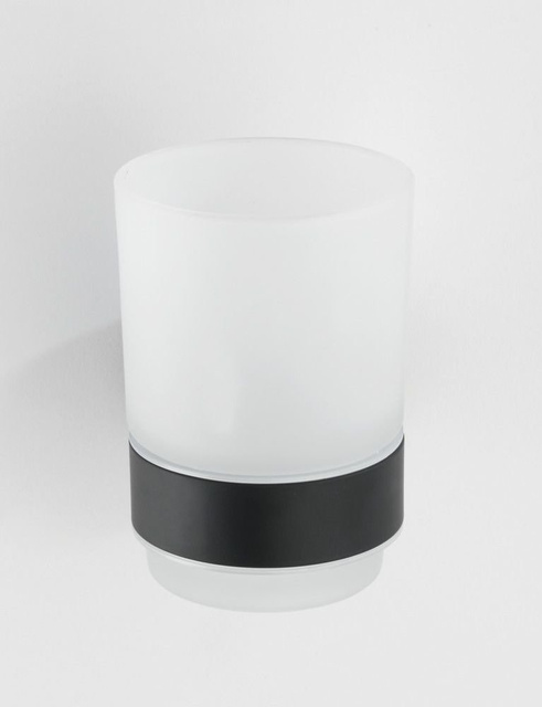 Suport pentru periuțe de dinți de montat pe perete BOSIO, negru, WENKO