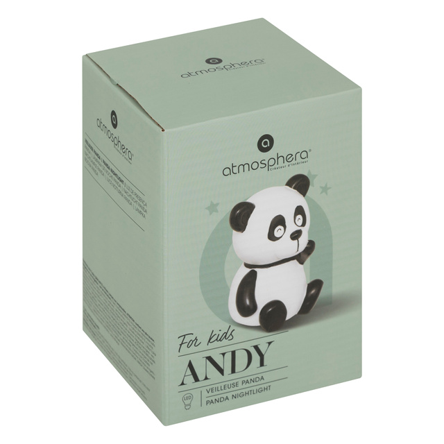 Veioză PANDA pe baterii, înălțime 14 cm