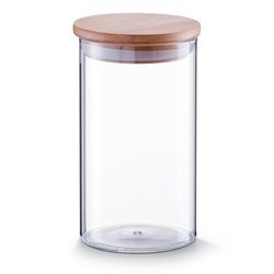 Recipient din sticlă cu capac din bambus, 1000ml, ZELLER