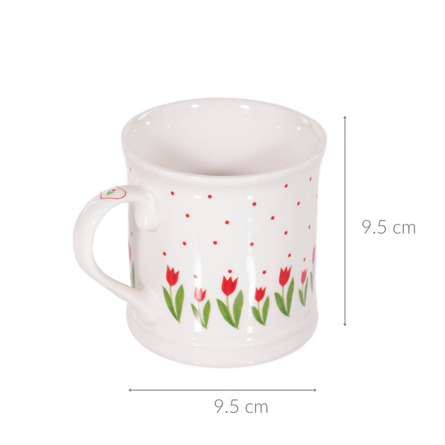 Cana pentru cafea si ceai Danique, model cu lalele, 420 ml