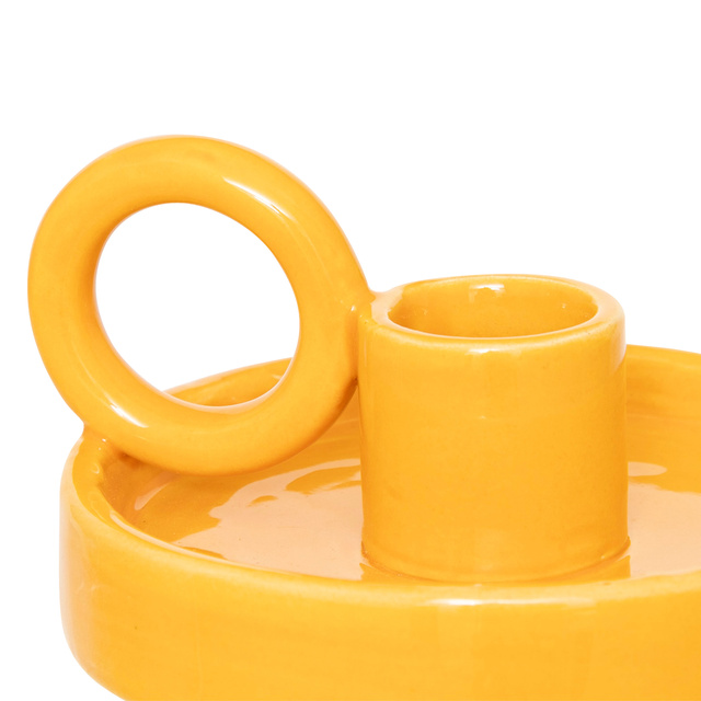 Suport de lumânare ceramic YUCATAN cu mâner mare