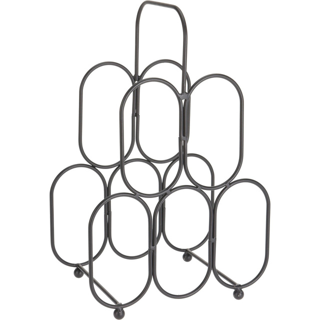 Raft metalic pentru vinuri, 5 sticle