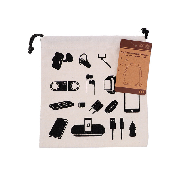 Sac de călătorie pentru accesorii electronice, 21 x 19,5 cm