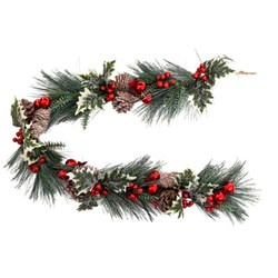 Ghirlandă naturală cu conuri, 100 cm