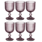 Set pahare de vin LINES din sticla canelata, 6 bucati, 260 ml
