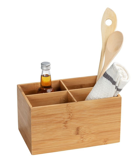 Organizator de baie TERRA cu 4 compartimente, bambus, WENKO