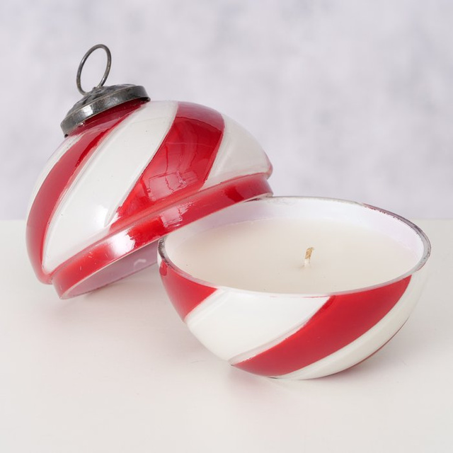 Candelă din sticlă în formă de glob SUGIS, înălțime 10 cm