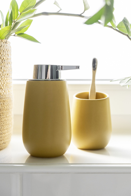 Dispenser săpun lichid BADI, Negru, 320 ml, WENKO