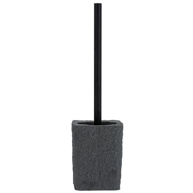 Perie WC cu suport VILLATA, Negru, 37x11,2x10 cm, WENKO