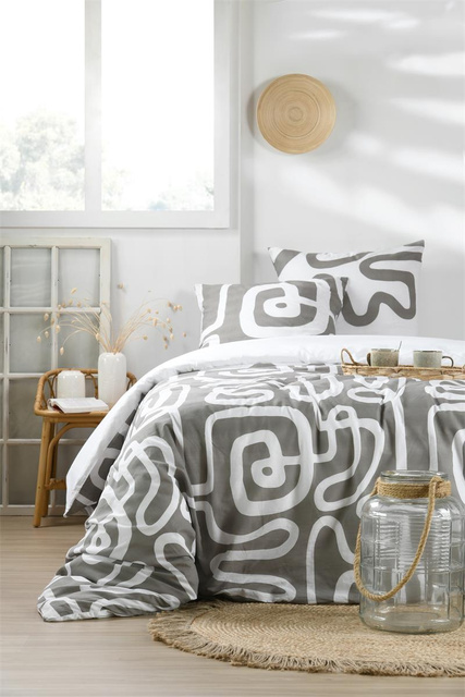 Set lenjerie de pat din bumbac, PINTO, 240 x 220 cm