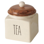 Recipient pentru alimente din ceramică, capac din lemn, SUGGY