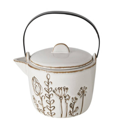 Ceainic de portelan cu maner de fier, Bloma, 1200 ml