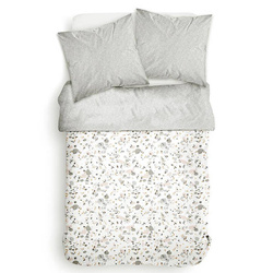 Lenjerie de pat din bumbac Marble, reversibila, 220 x 240 cm