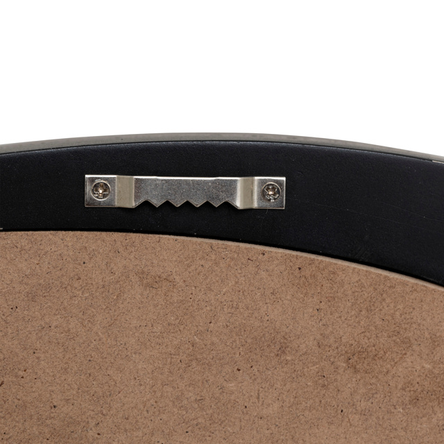 Oglindă de perete organică WAYNE cu ramă neagră, 56,5 × 63 cm