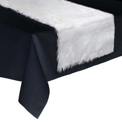 Traversa de masă din blană, 45 x 150 cm