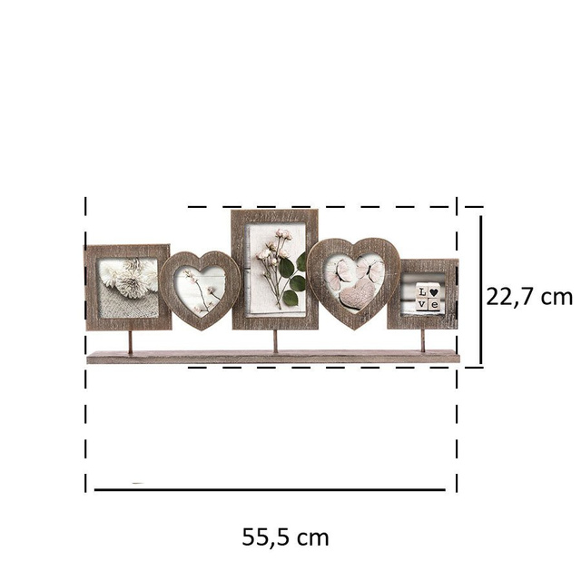 Ramă din lemn pentru cinci fotografii, o ramă frumoasă pentru fotografii