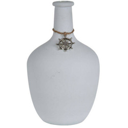 Vază de sticlă cu decor marin