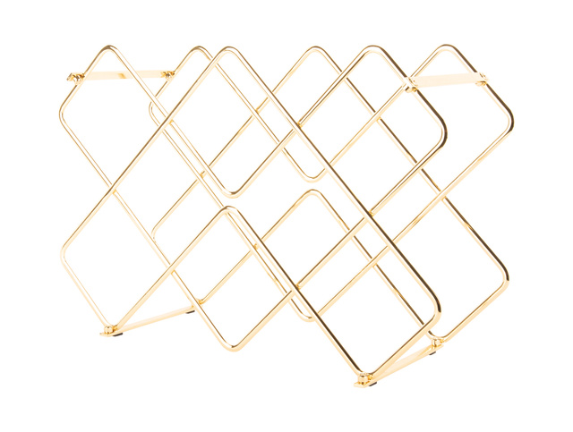 Suport de vin metalic DIAMONDS, 40,5 x 27,5 x 15,5 cm