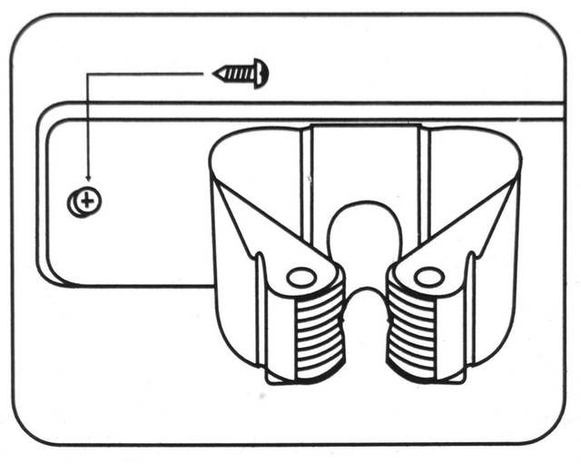 Suport de perete pentru mături + 2 cârlige incluse