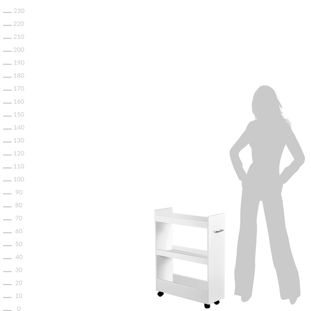 Raft de bucatarie, mobil pe roti, 3 niveluri, KESPER