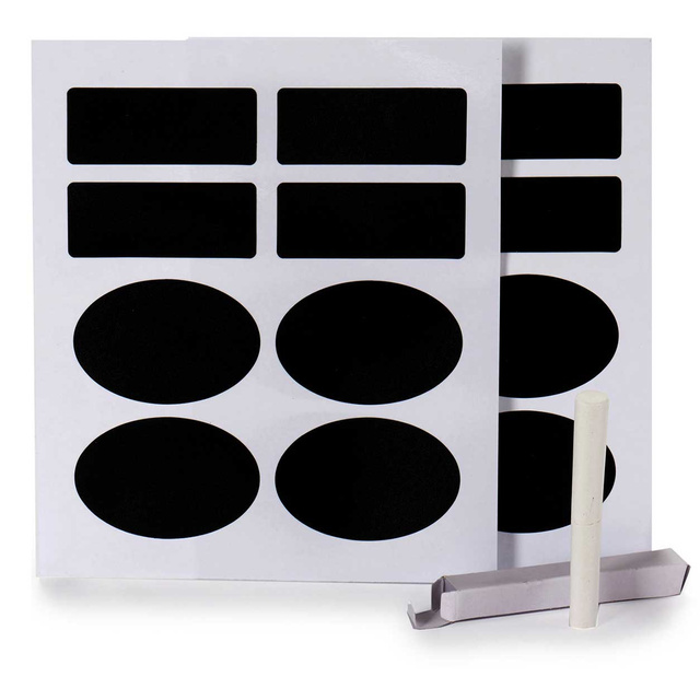 Set 16 etichete de scris cu cretă, autocolante