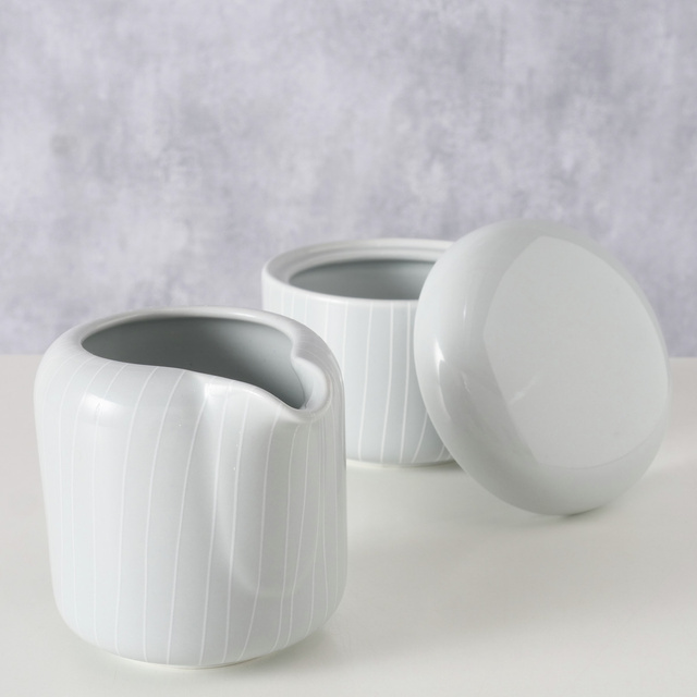 Zahăr și ulcior de lapte BERGEN, ceramică