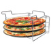 Set de gătit pizza: 3 tăvi metalice + suport