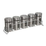 Set recipiente pentru condimente, 5 bucati, inox