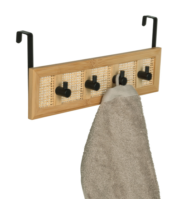 Cuier pentru usa ALLEGRE BAMBOO, 4 umerase, WENKO