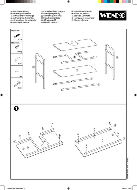 Dulap pentru lavoar, 70 x 60 x 33,5 cm, blat din bambus, Loft, WENKO