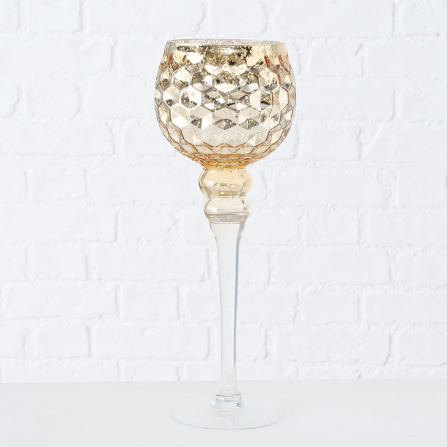 Set 3 sfeșnice din sticlă, Manou