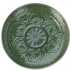 Placa ceramica cu model canelat, Ø 20 cm