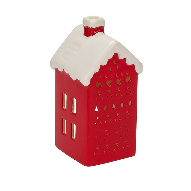 Lampă LED în formă de casă, 15 cm, roșie