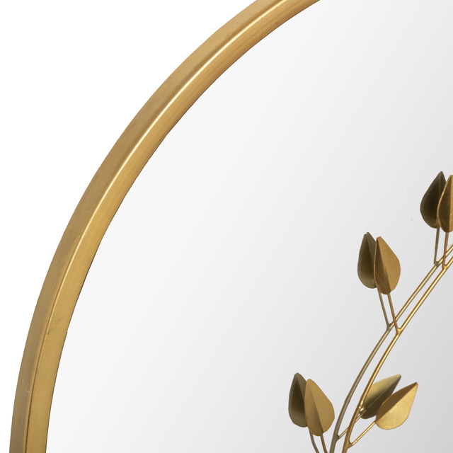 Oglindă decorativă LEAVES, Ø 58 cm