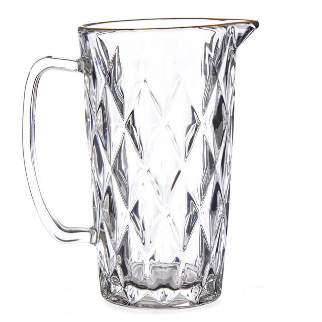 Carafa din sticlă cu margine aurie, 1 l