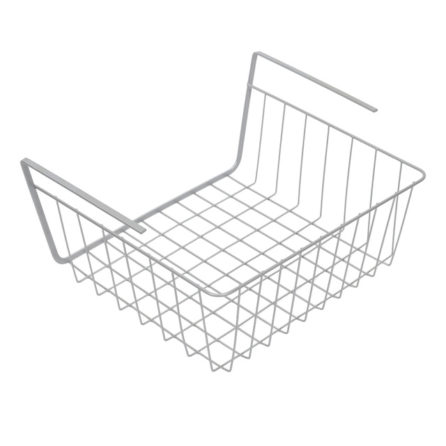 Coș suspendat pentru fructe, metalic, gri deschis, 30 x 25,5 x 14 cm