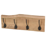 Cuier de perete, 4 cârlige metalice, 50 cm