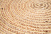 Covor decorativ din iută, Ø 80 cm, rotund cu franjuri