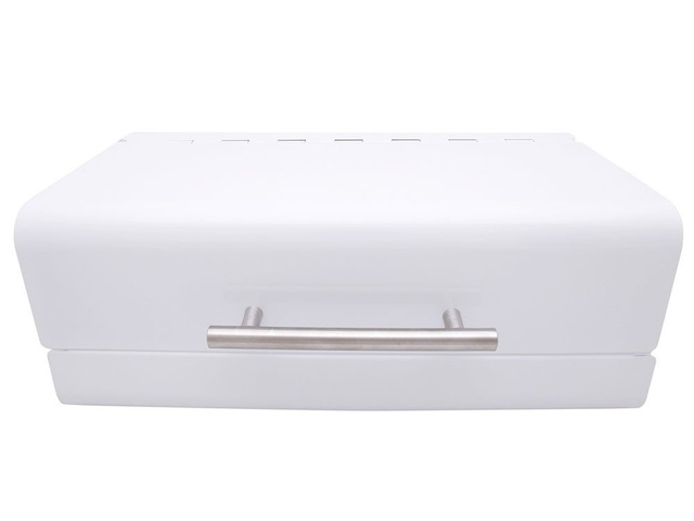 Cutie metalică pentru pâine, recipient pentru produse de panificație, ZELLER, albă