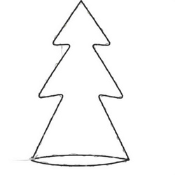 Figurina simplă din sârmă cu decor LED, 34 cm