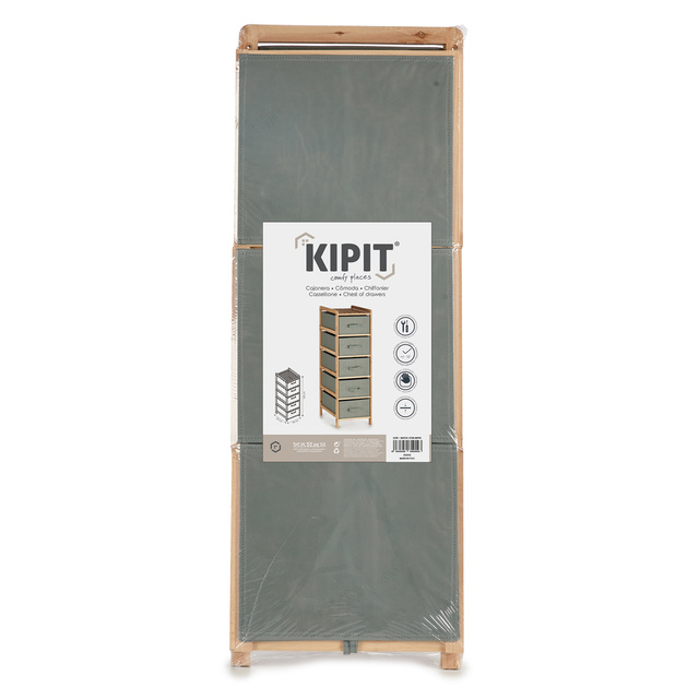 Comodă cu 5 sertare din material textil