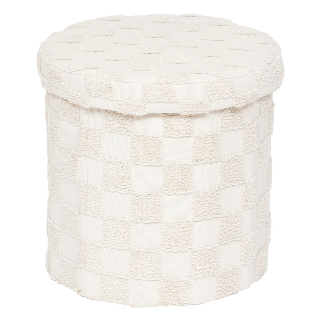 Puf rotund pliabil PASTI, tuftat, Ø 38 cm