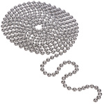 Lant de copt, bile metalice, 180 cm